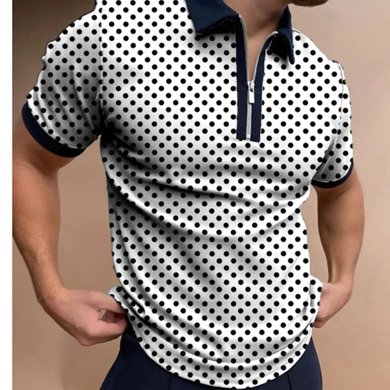 Aidase New Men Casual Polo Shirt pure Color Short Sleeve Zipper Design Tops Fitness Sports T-Shirt Polo Shirts Harajuku Streetwear