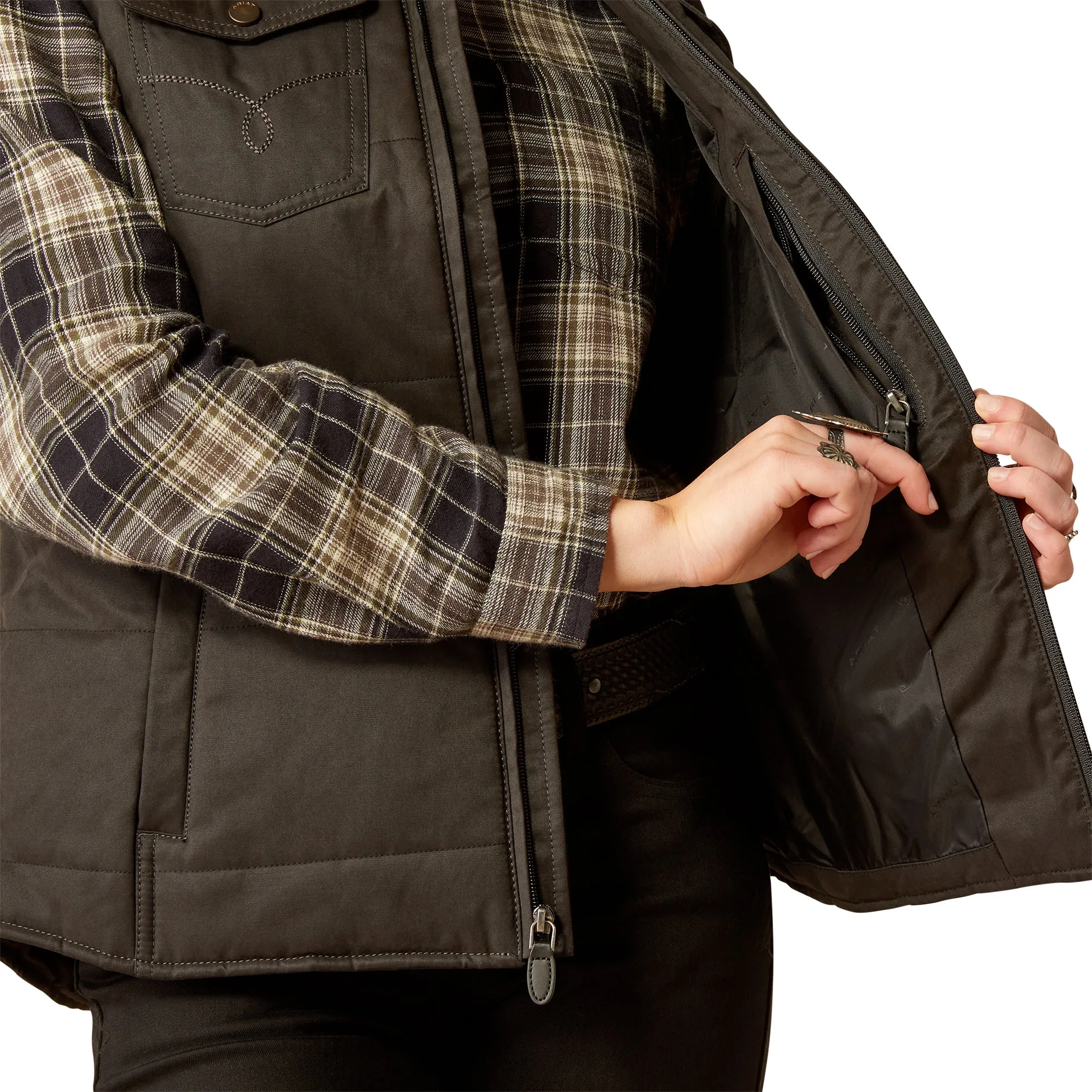 Ariat Ladies Grizzly Black Quilted Vest 10052044