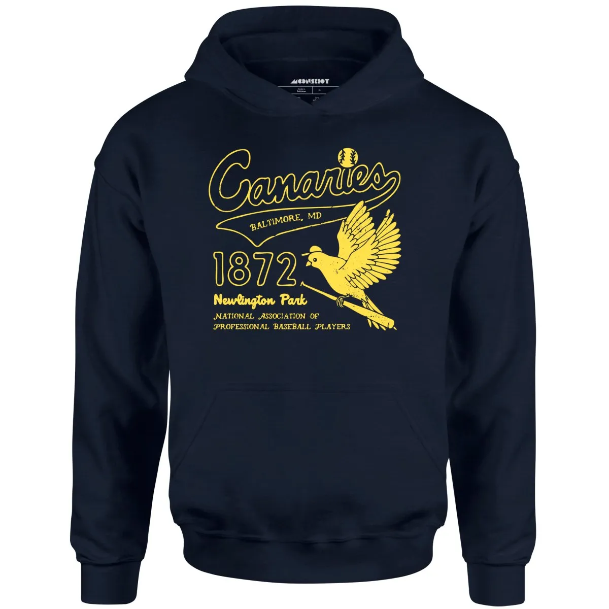 Baltimore Canaries - Maryland - Vintage Defunct Baseball Teams - Unisex Hoodie