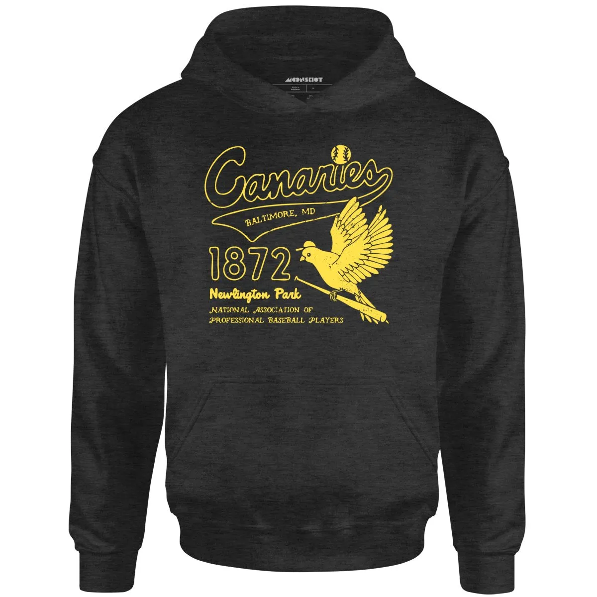 Baltimore Canaries - Maryland - Vintage Defunct Baseball Teams - Unisex Hoodie