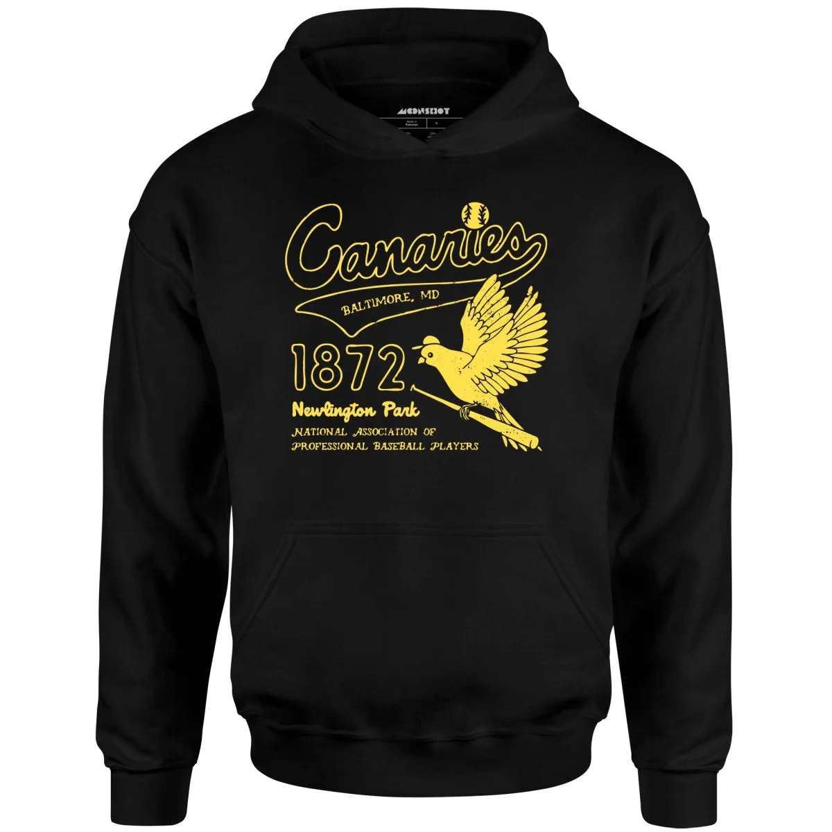 Baltimore Canaries - Maryland - Vintage Defunct Baseball Teams - Unisex Hoodie