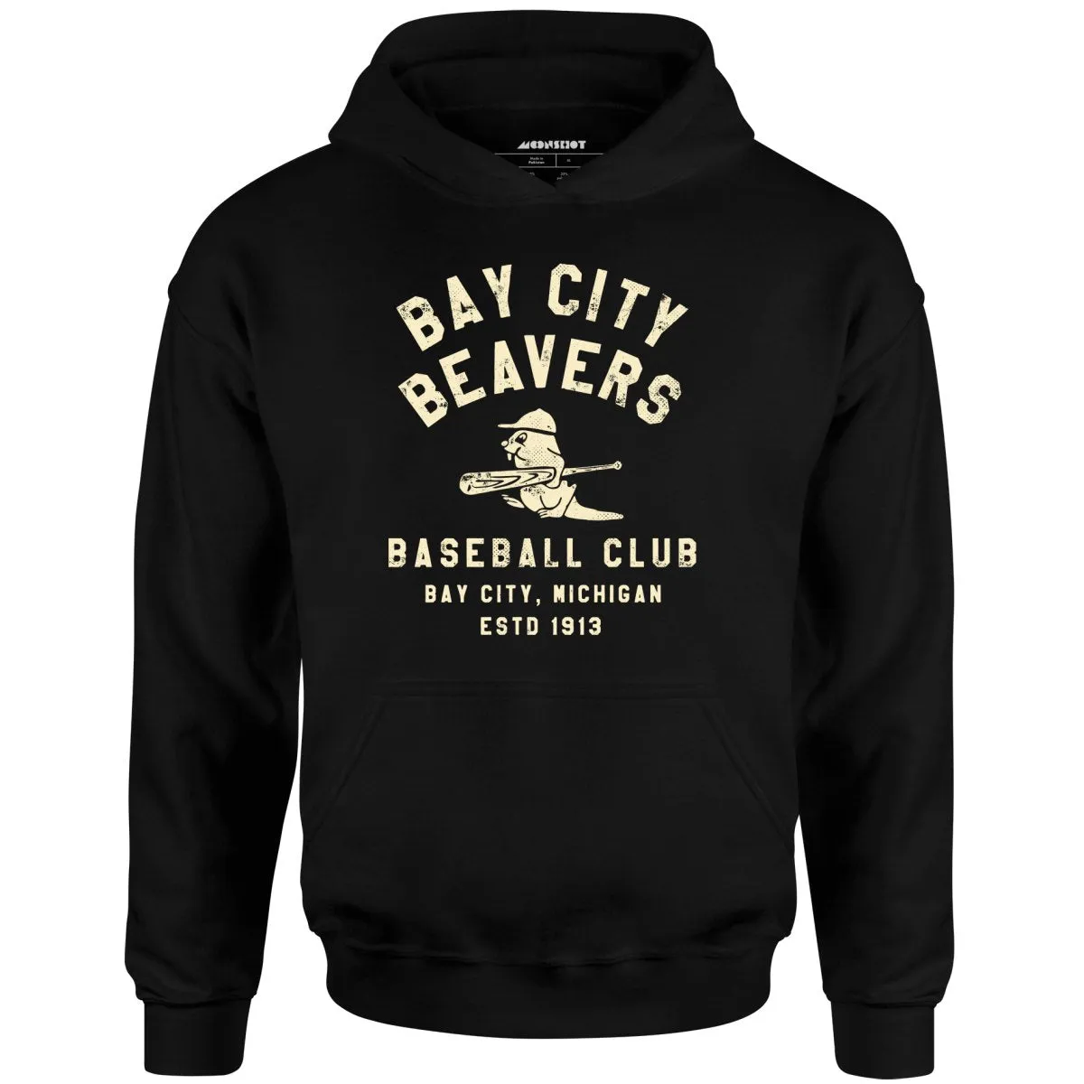 Bay City Beavers - Michigan - Vintage Defunct Baseball Teams - Unisex Hoodie