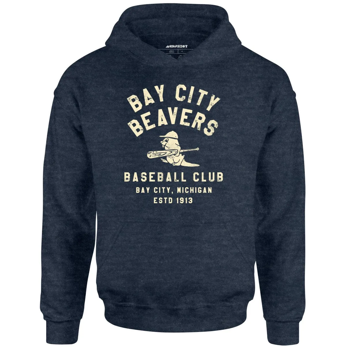 Bay City Beavers - Michigan - Vintage Defunct Baseball Teams - Unisex Hoodie