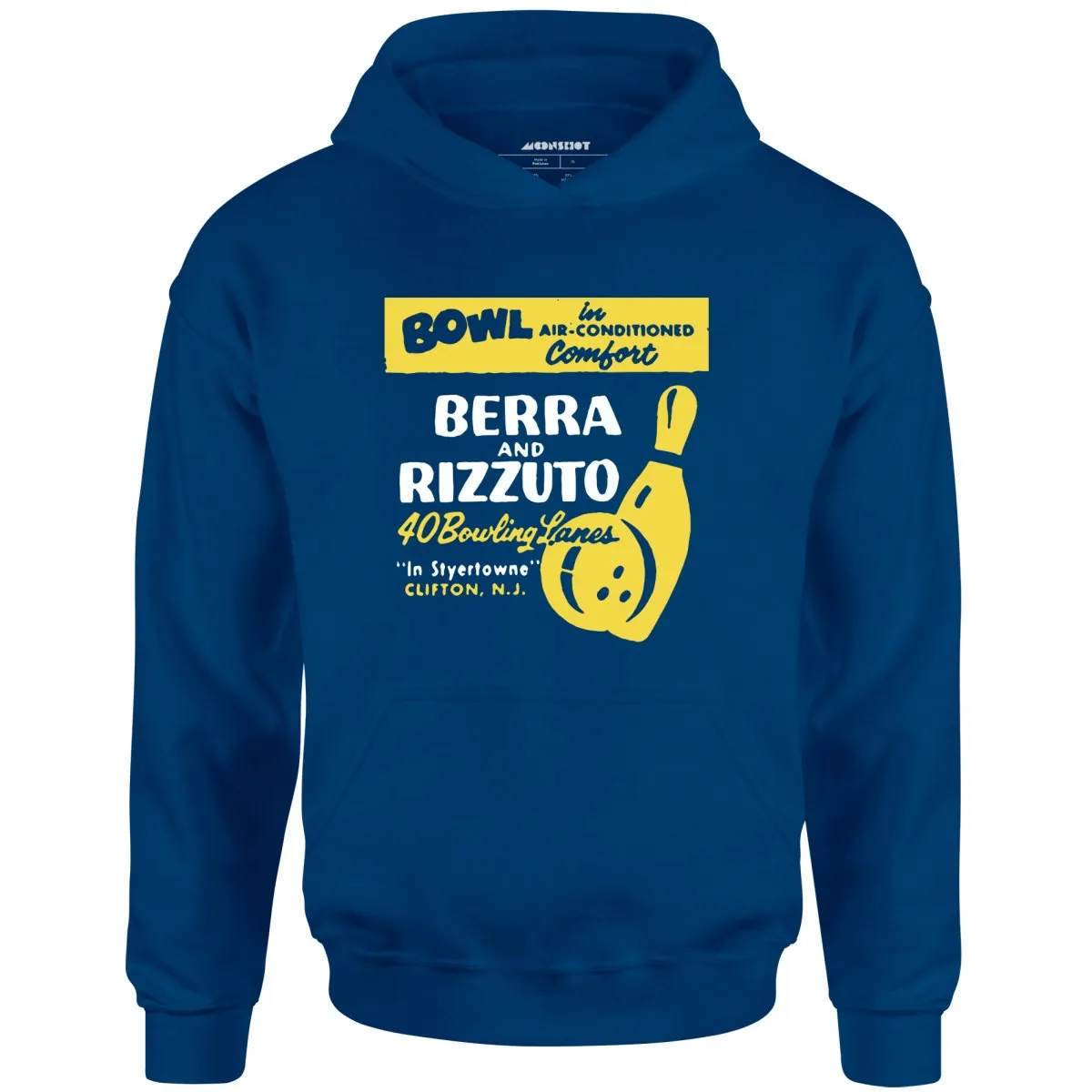 Berra and Rizzuto - Clifton, NJ - Vintage Bowling Alley - Unisex Hoodie