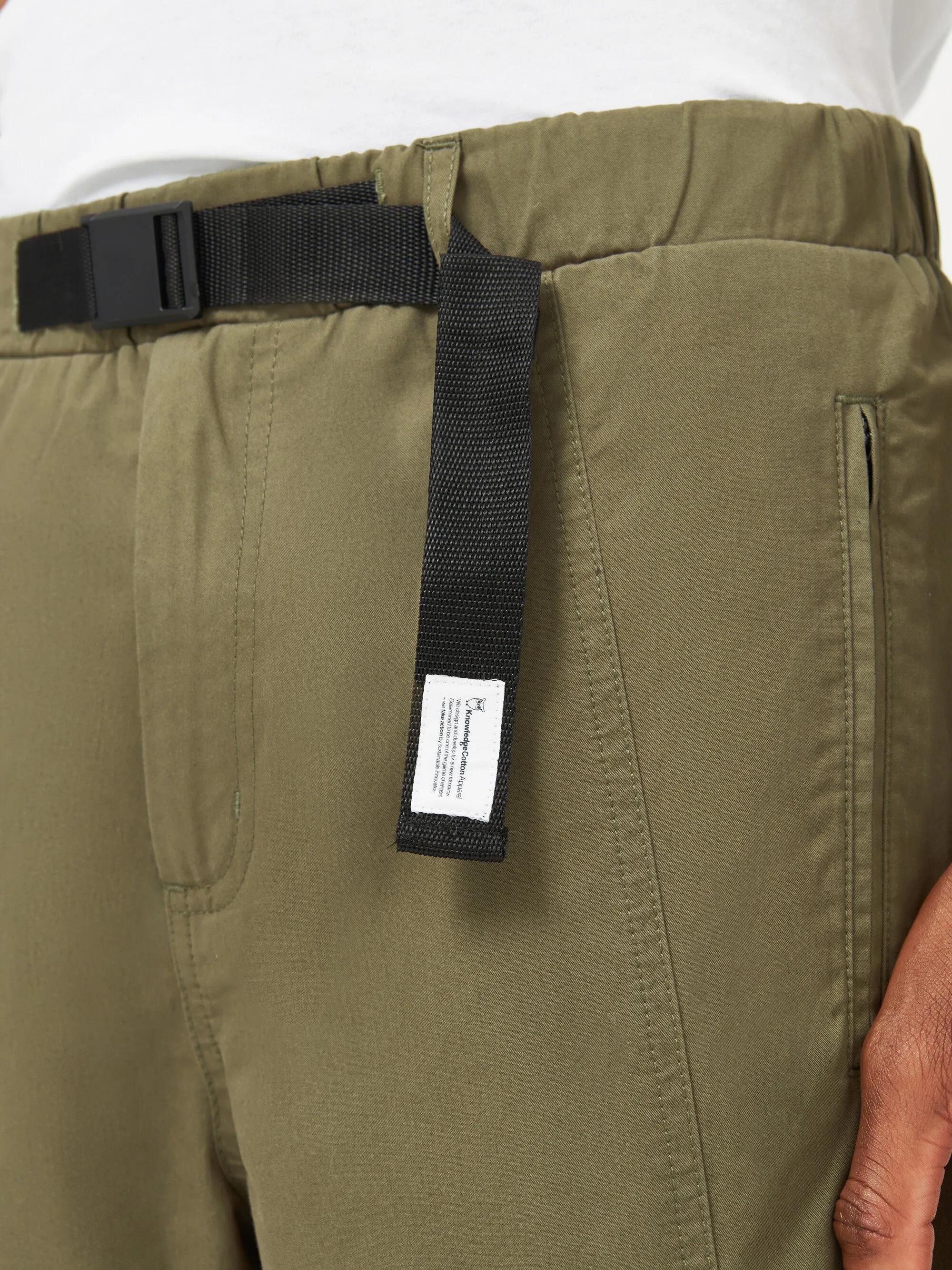 BIRCH hybrid twill belt cargo pants - Dark Olive