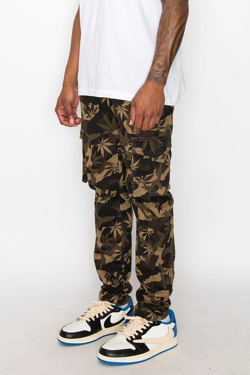 Camo Leaf Cargo Jeans