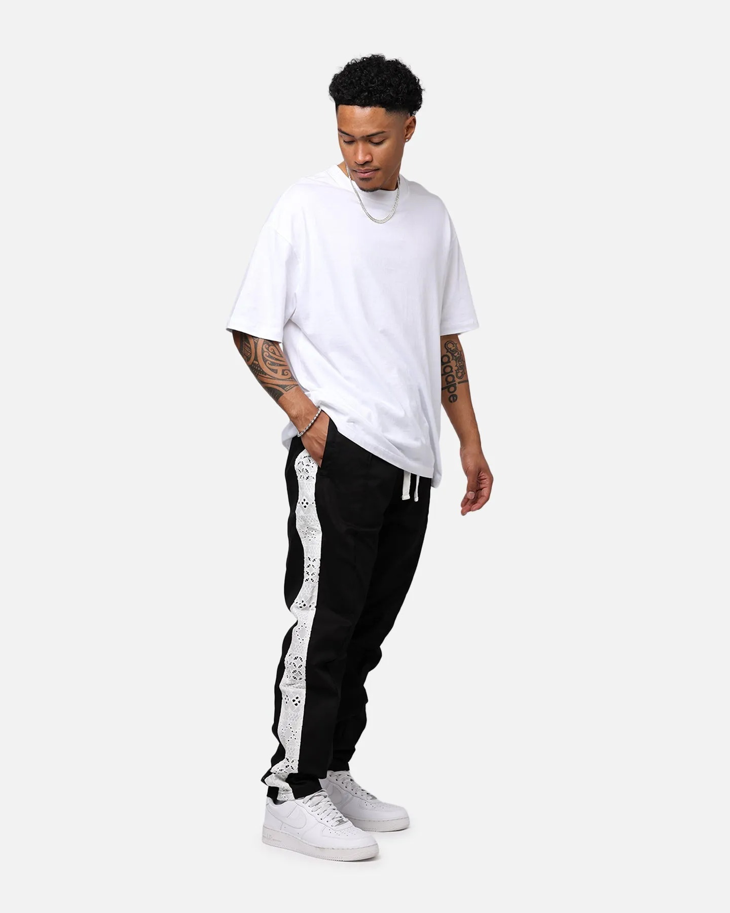 Carré Bandana Lace Pants Black