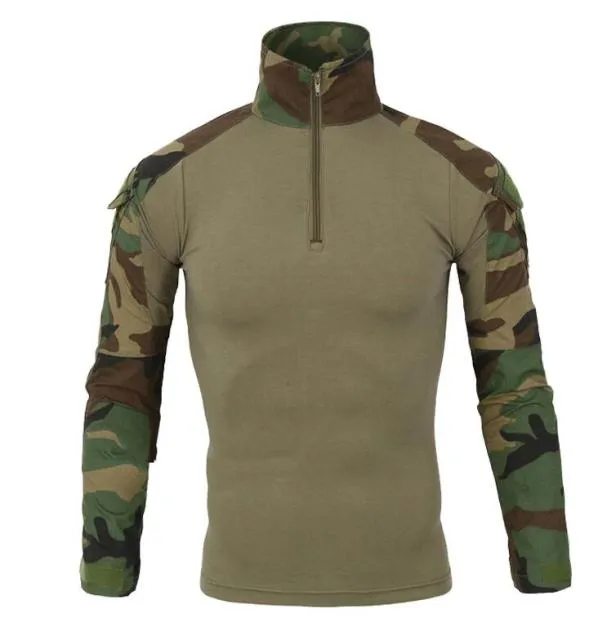 Combat Shirt Men Long Sleeve Military Style Tactical T-shirts US Army Camouflage Multicam Airsoft Special SWAT t shirts for Man