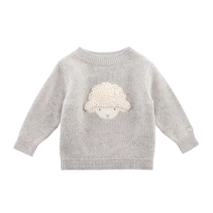 Denn Merino Wool Sweater | Lammy | Soft Grey Melange