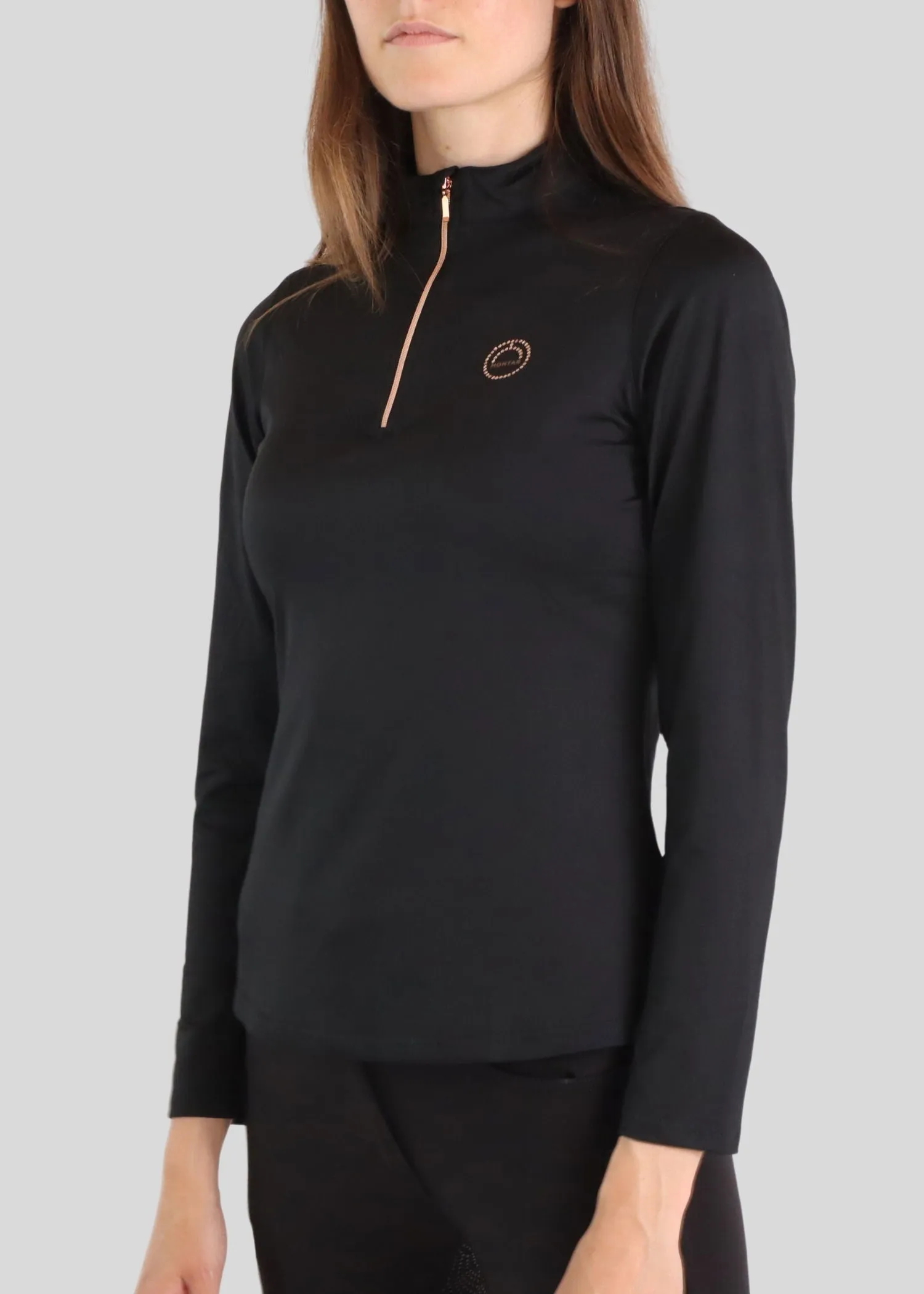 Everly Mon-Tech Rosegold Long Sleeve - Black