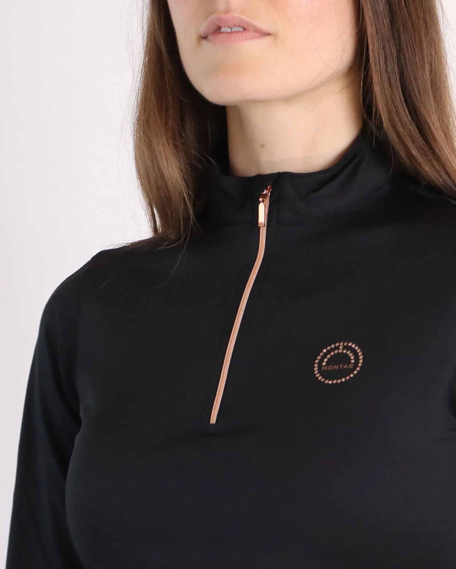 Everly Mon-Tech Rosegold Long Sleeve - Black