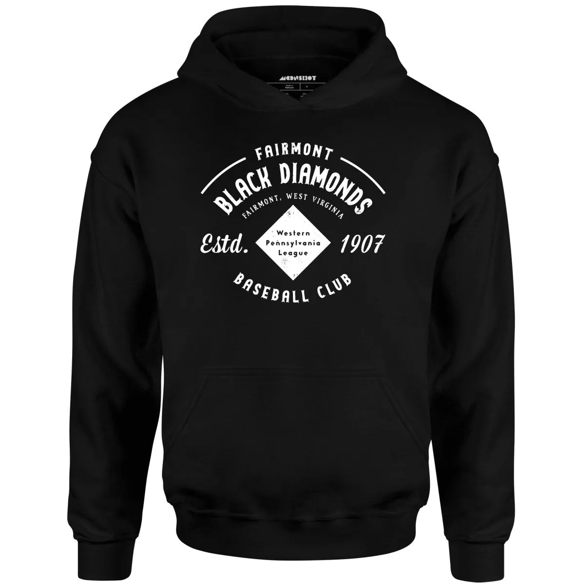 Fairmont Black Diamonds - West Virginia - Vintage Defunct Baseball Teams - Unisex Hoodie