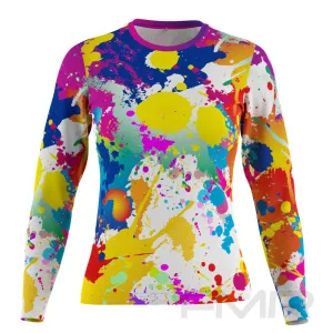 FMR Women's Color Spot Tie-dye Long Sleeve T-Shirt