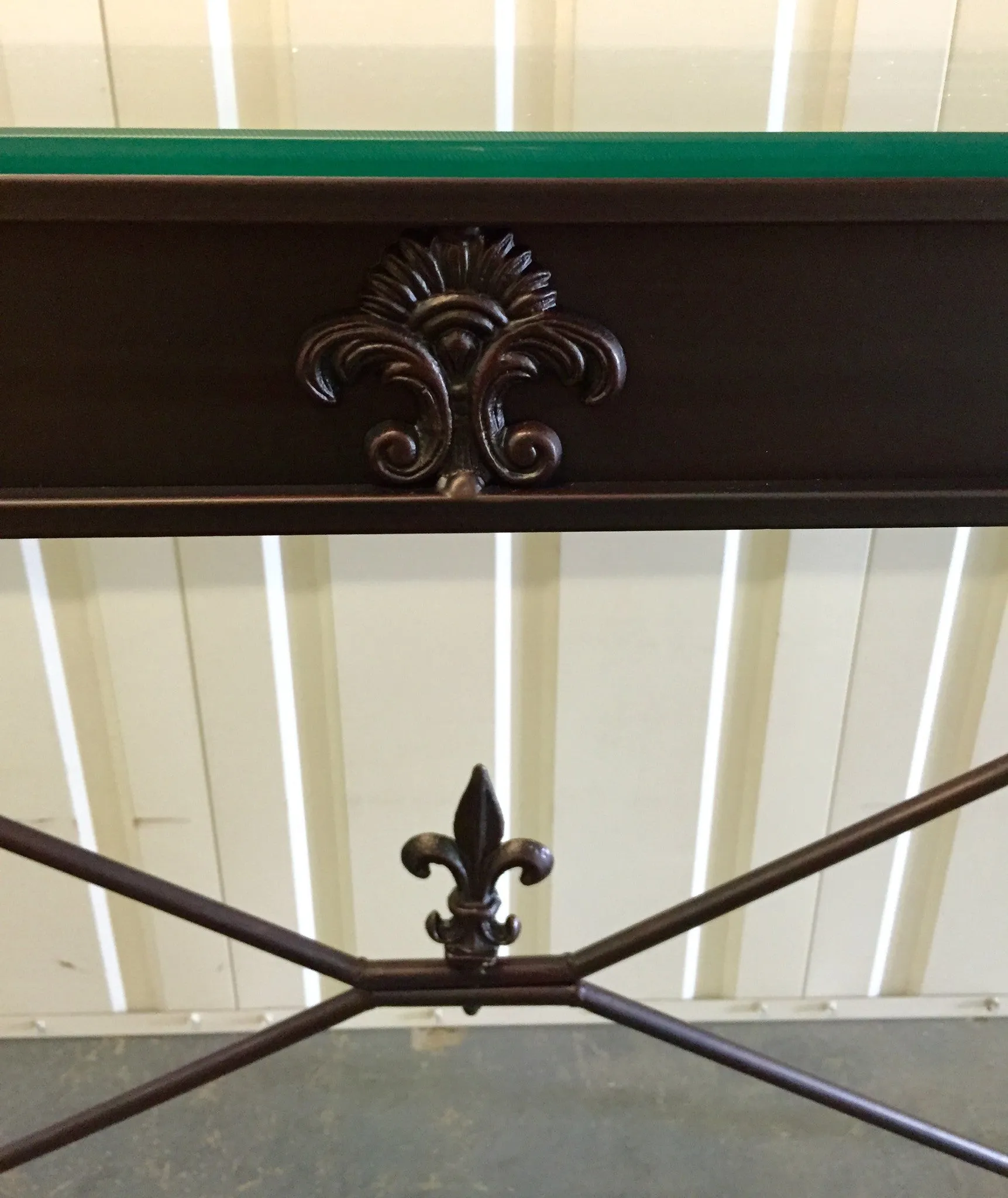 French Country Villa Hall Table Iron Fleur De Lys