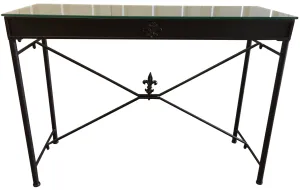 French Country Villa Hall Table Iron Fleur De Lys