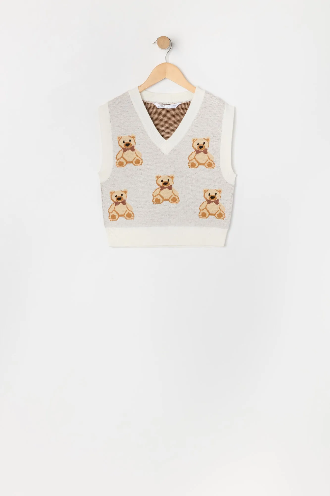 Girls Teddy Knit Vest