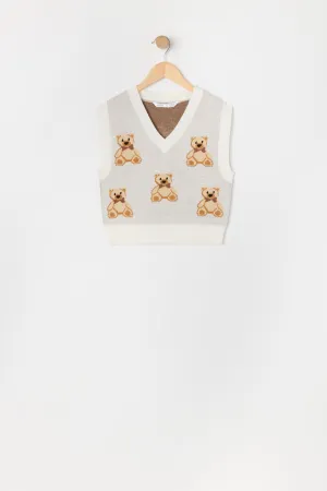 Girls Teddy Knit Vest