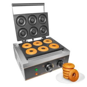 GorillaRock Mini Donut Maker | 6 Circle Donuts | Electric Donut Making Machine | 110V