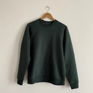 Heavyweight Brush Back Sweatshirt in Bottle Green - 2/S