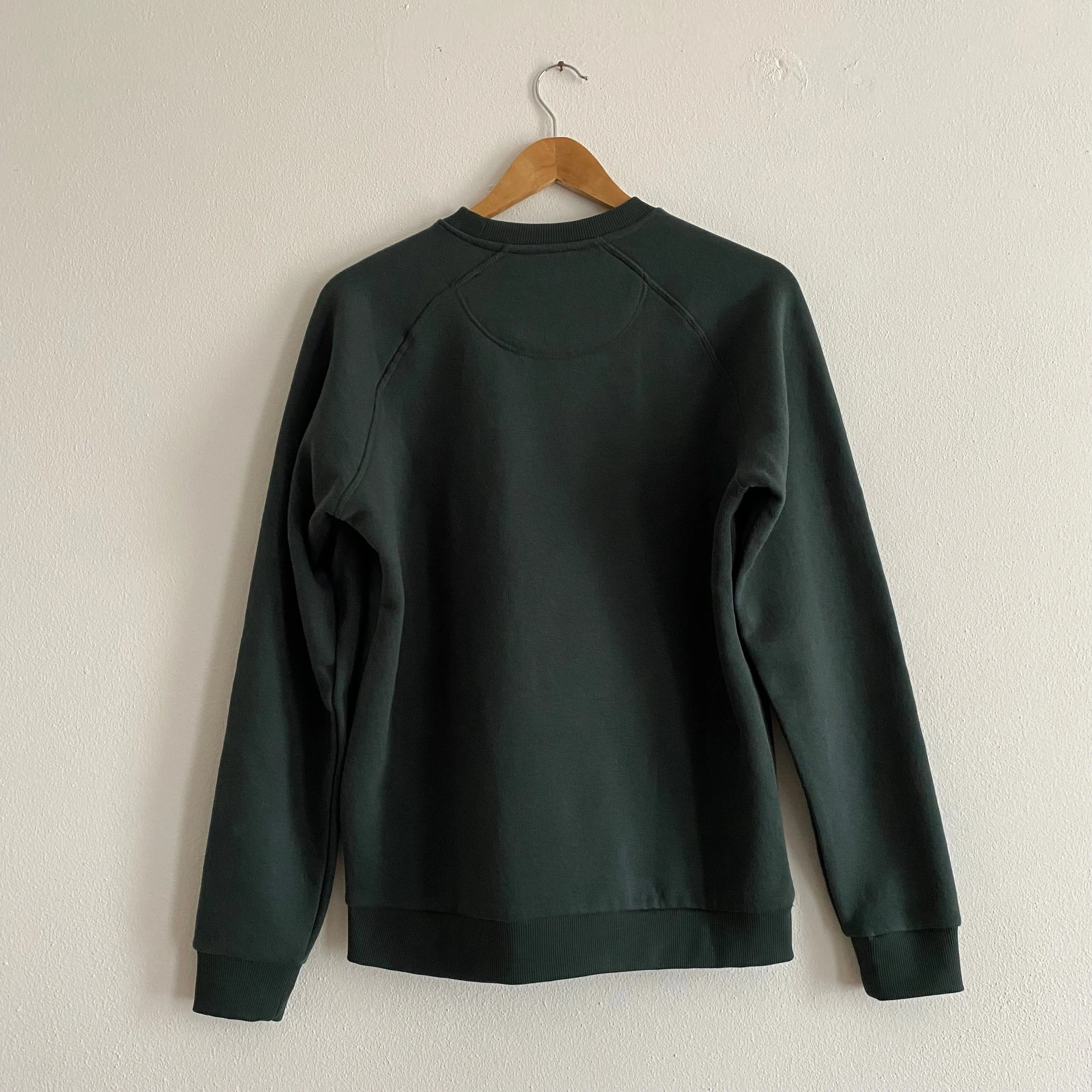 Heavyweight Brush Back Sweatshirt in Bottle Green - 2/S