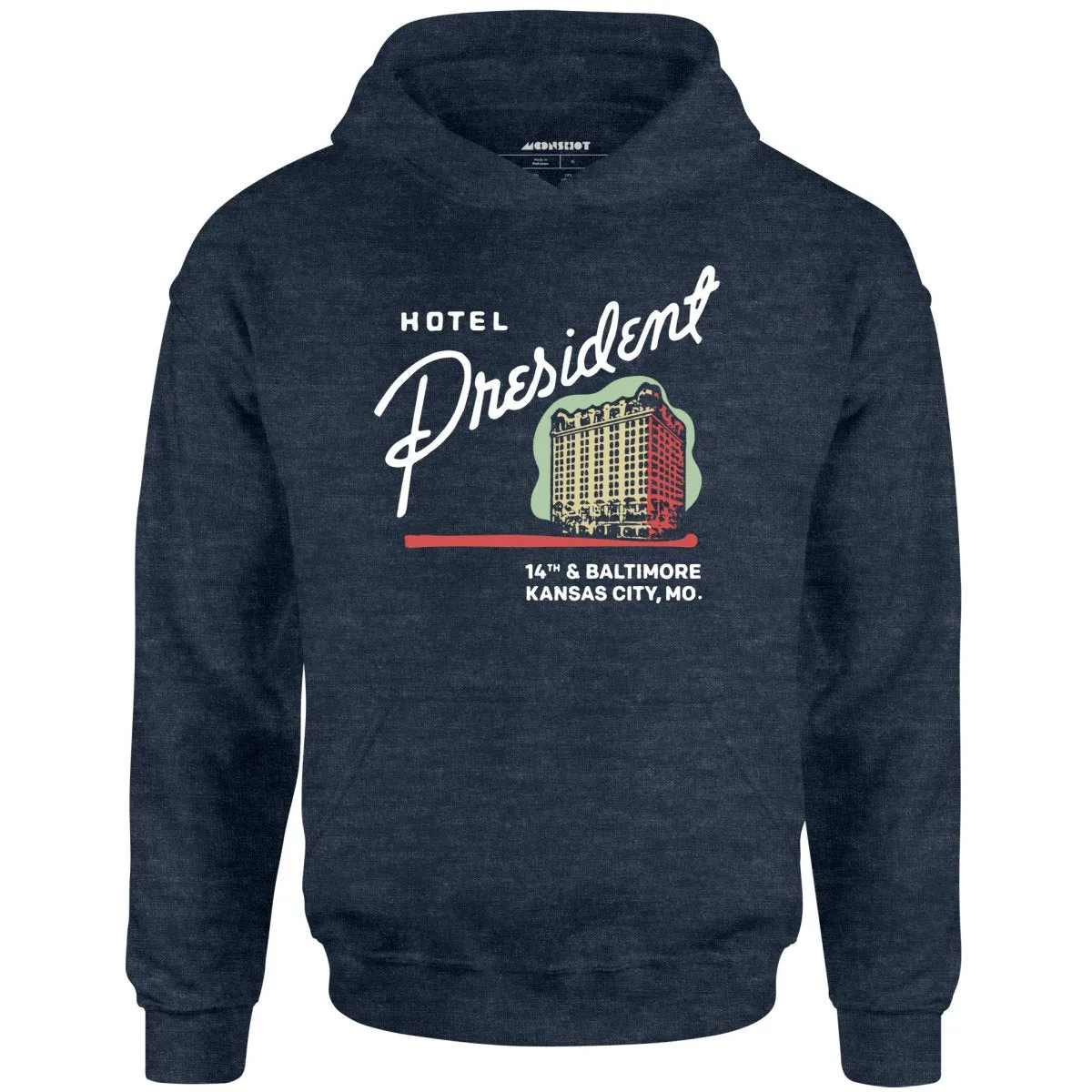 Hotel President - Kansas City, MO - Vintage Hotel - Unisex Hoodie