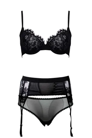 Jasmin Garter Belt Lingerie Set