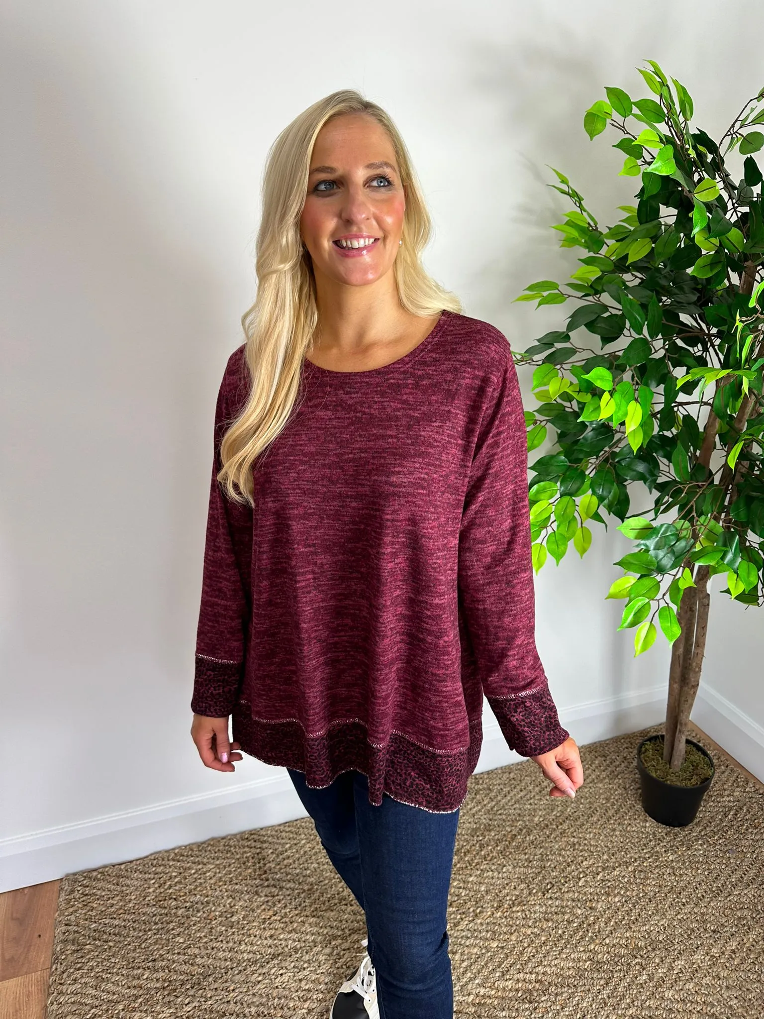 Knitted Crew Neck Tunic