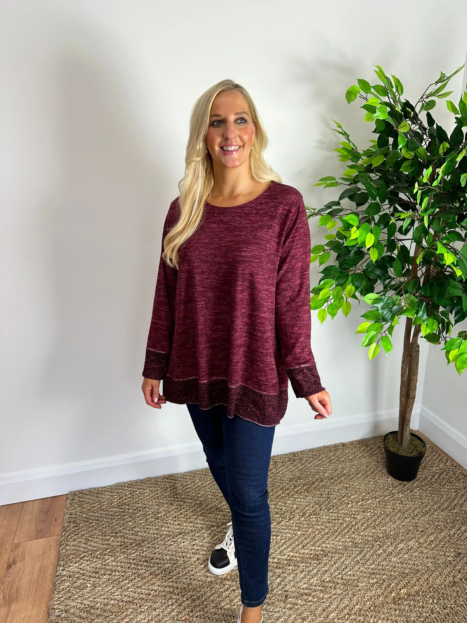 Knitted Crew Neck Tunic