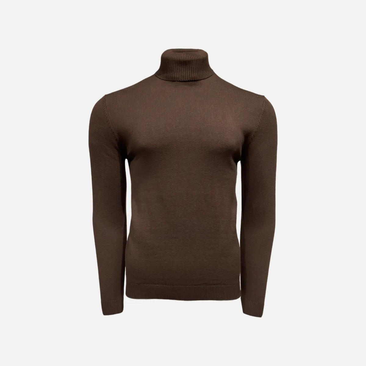 Lavane' 501T Turtleneck Pullover Slim Fit Brown