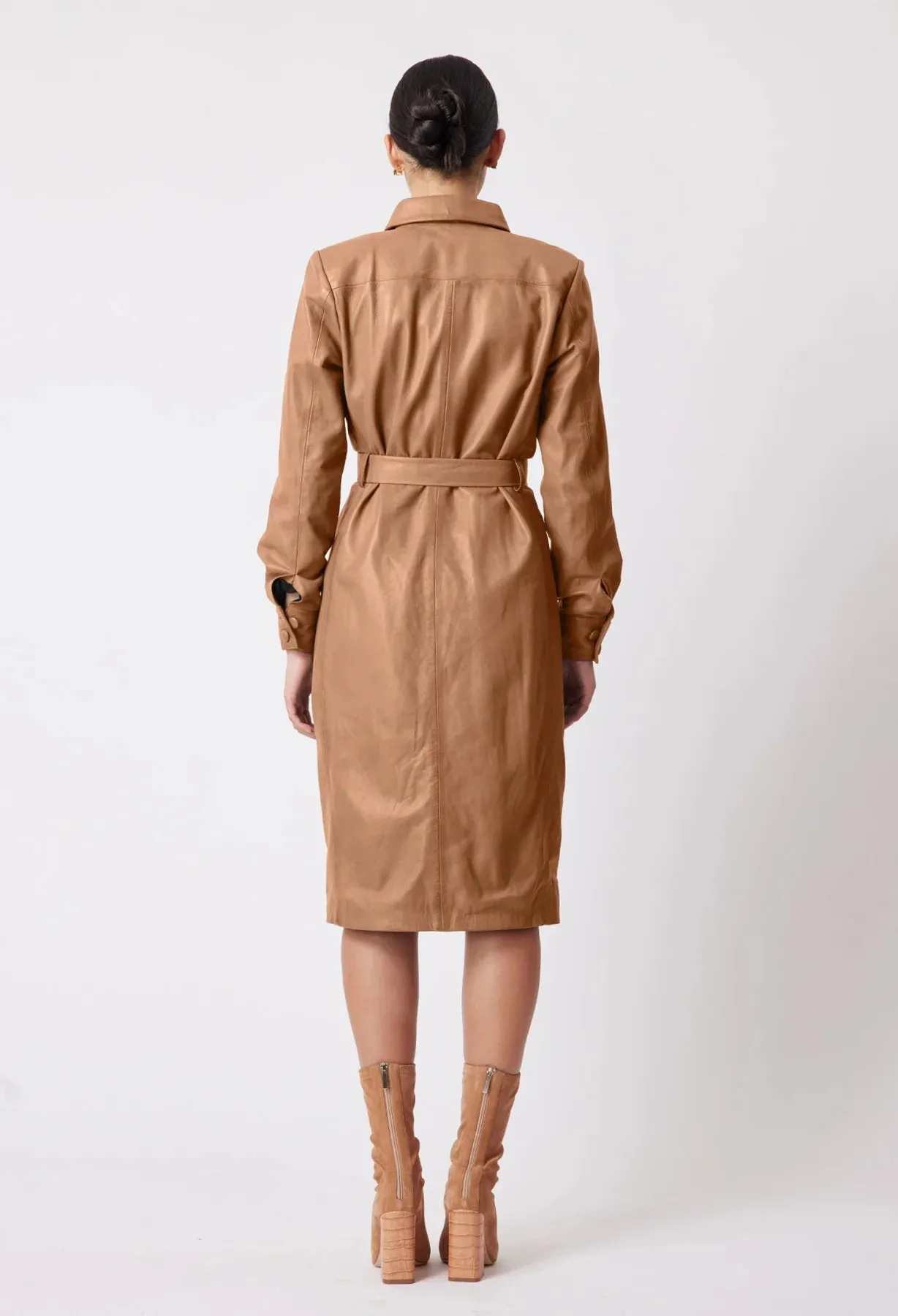 Loren Leather Coat Dress