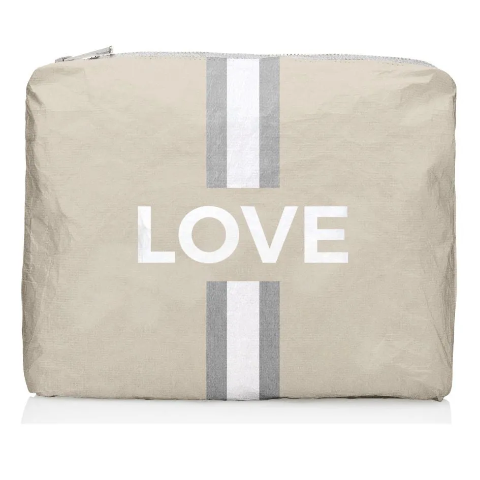 Medium Pack - Golden Shimmer Beige with White & Silver Stripes & LOVE