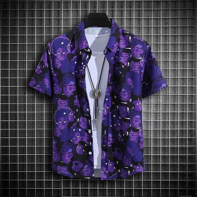 Men's Tropical Short Sleeve Printed Shirt  Unisex  Casual Tops