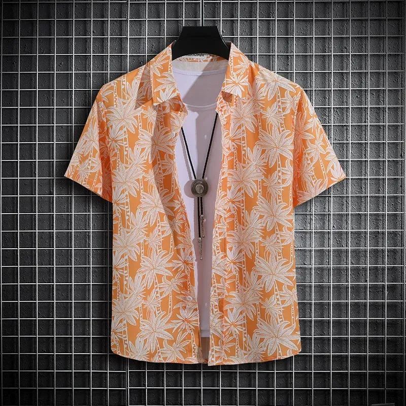 Men's Tropical Short Sleeve Printed Shirt  Unisex  Casual Tops