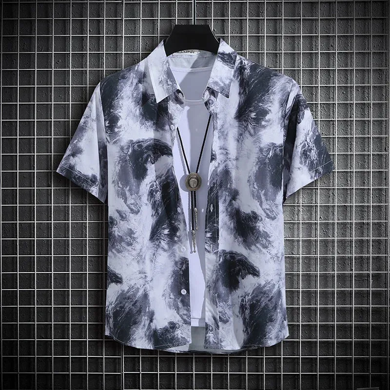 Men's Tropical Short Sleeve Printed Shirt  Unisex  Casual Tops