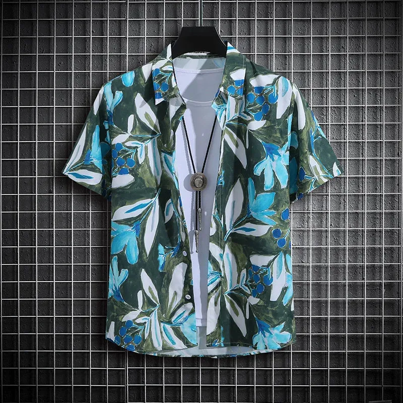 Men's Tropical Short Sleeve Printed Shirt  Unisex  Casual Tops