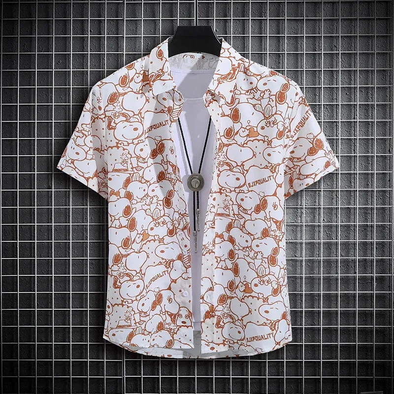 Men's Tropical Short Sleeve Printed Shirt  Unisex  Casual Tops