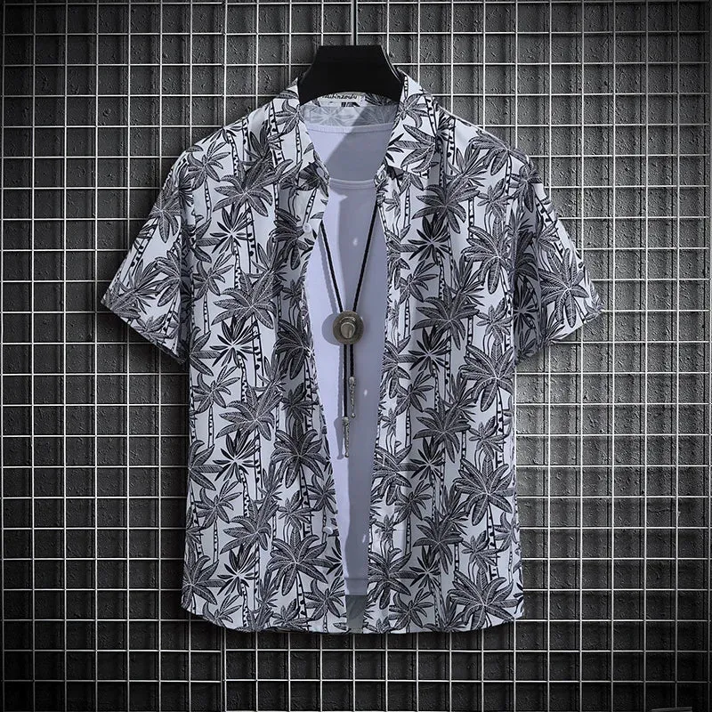 Men's Tropical Short Sleeve Printed Shirt  Unisex  Casual Tops