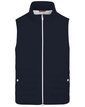 Navy Cashmere Quilted Vest