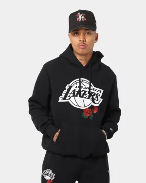 New Era Los Angeles Lakers Large Rose Hoodie Black