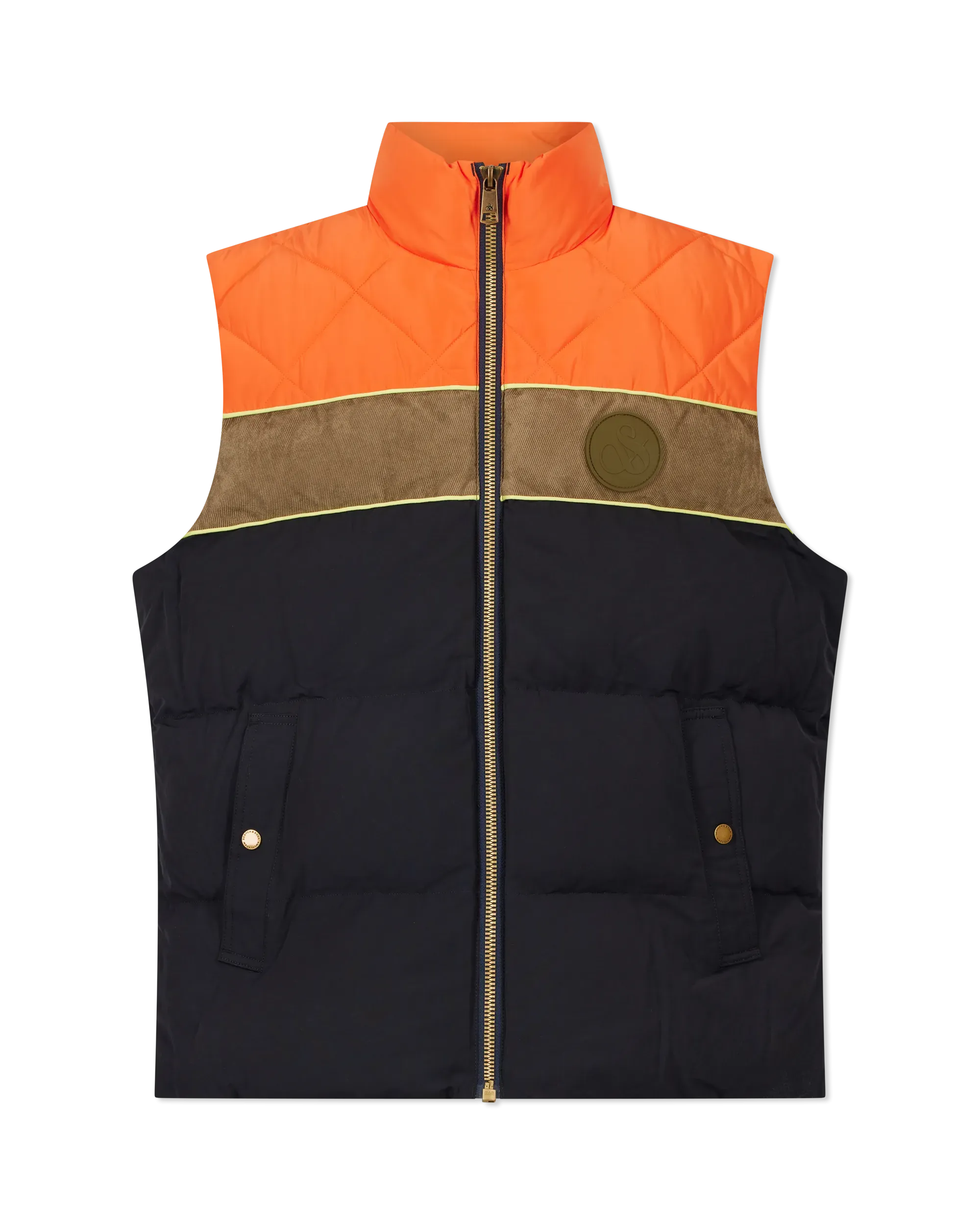 Ovela Mixed Media Quilted Vest