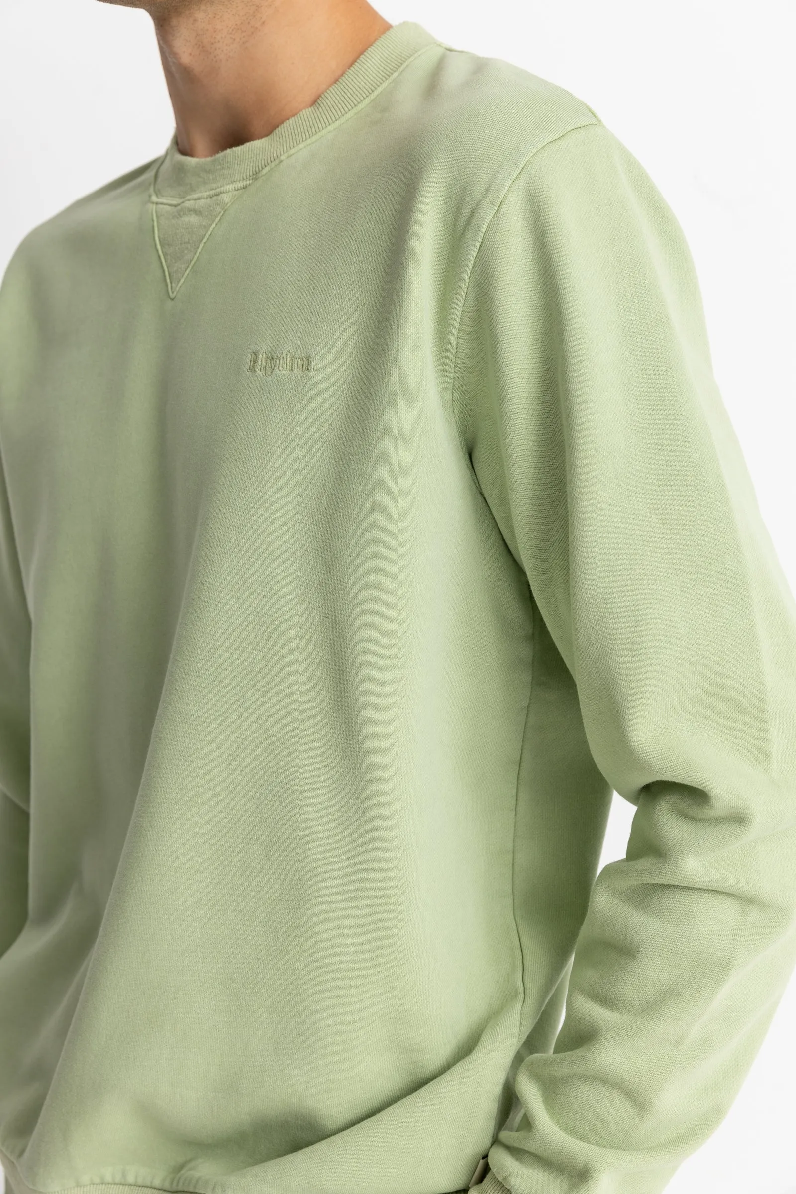 Overdyed Terry Crew Pistachio