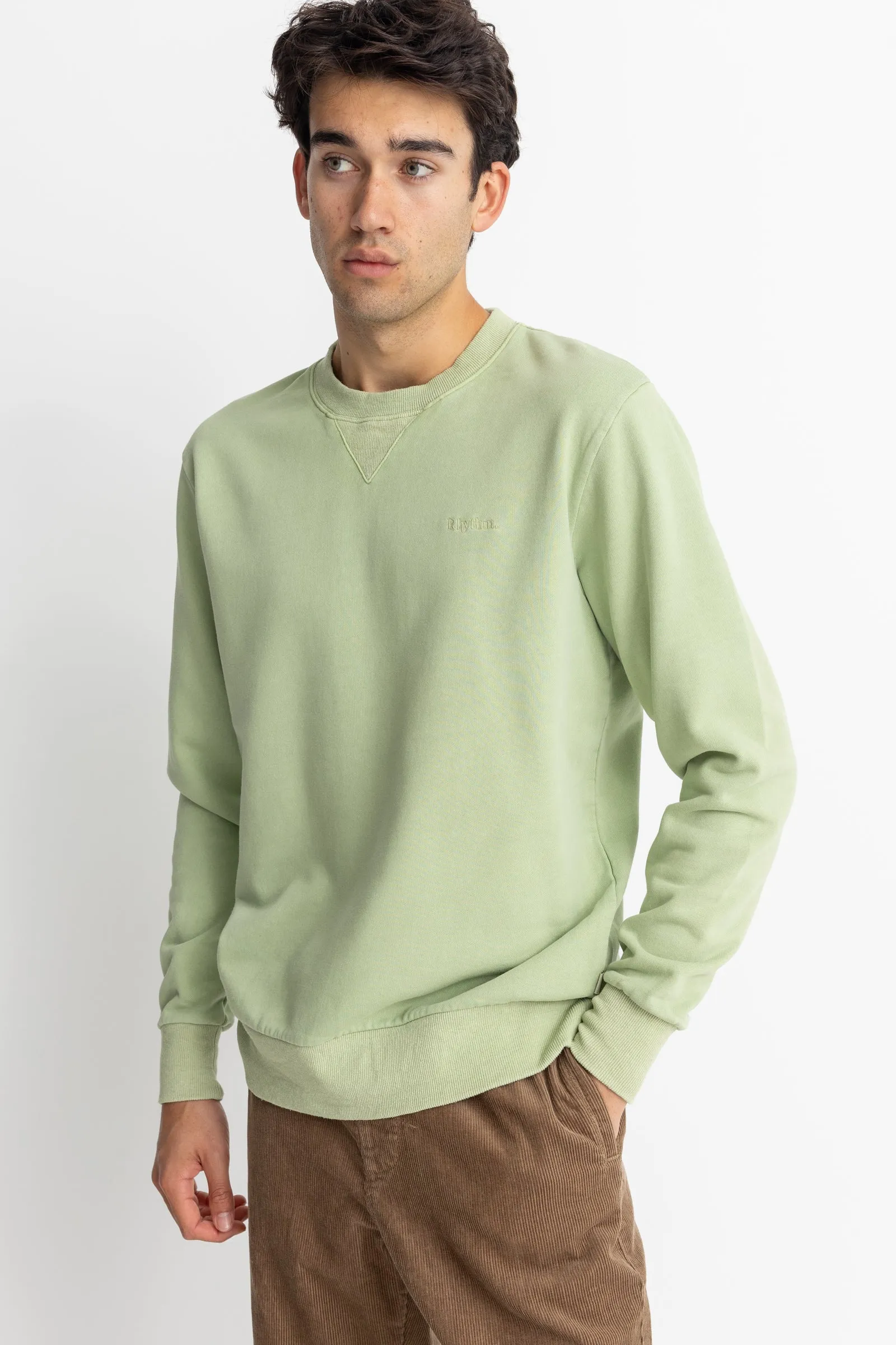 Overdyed Terry Crew Pistachio