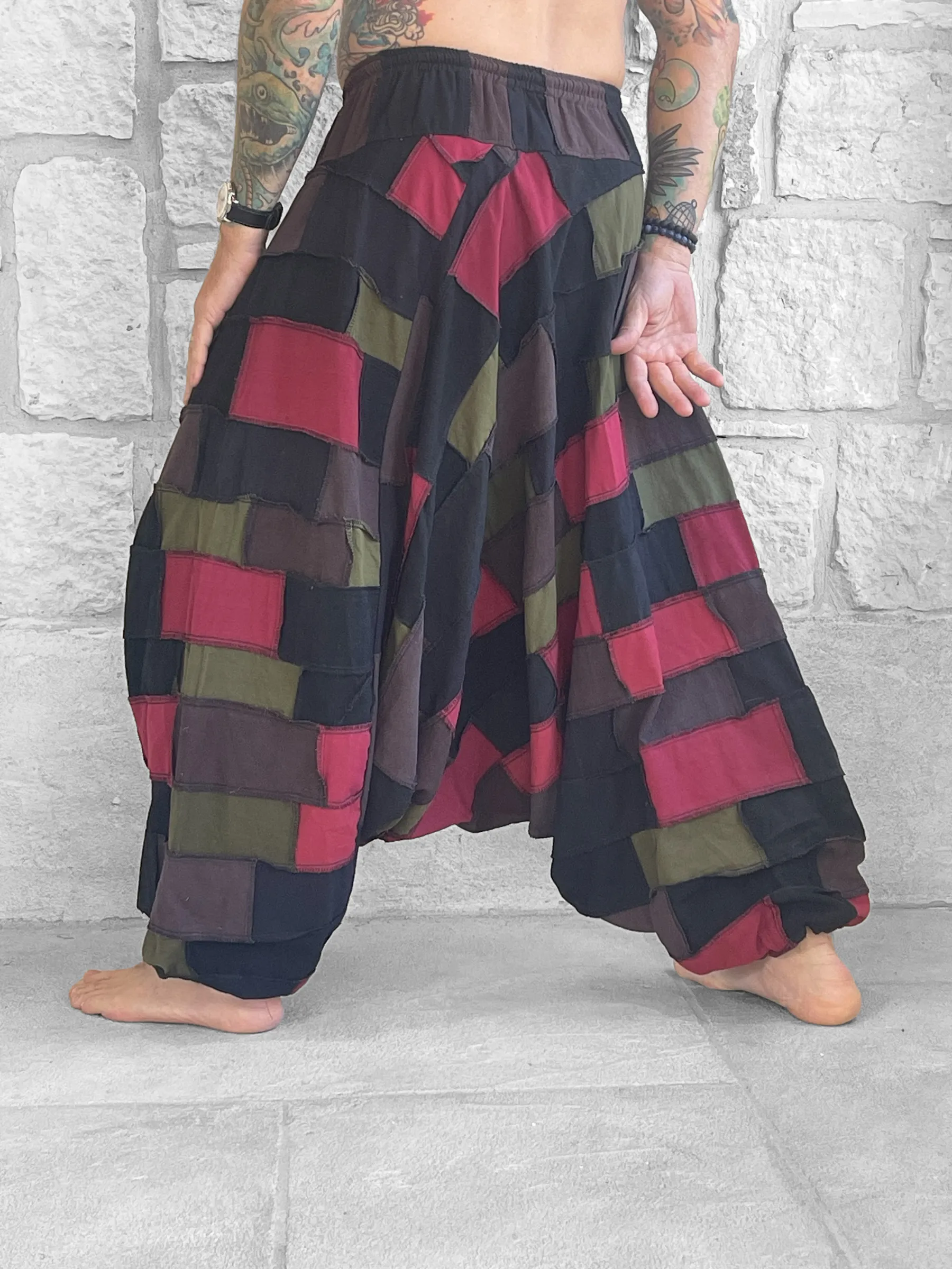 'Patchwork Harem' Peasant - Multi Colors