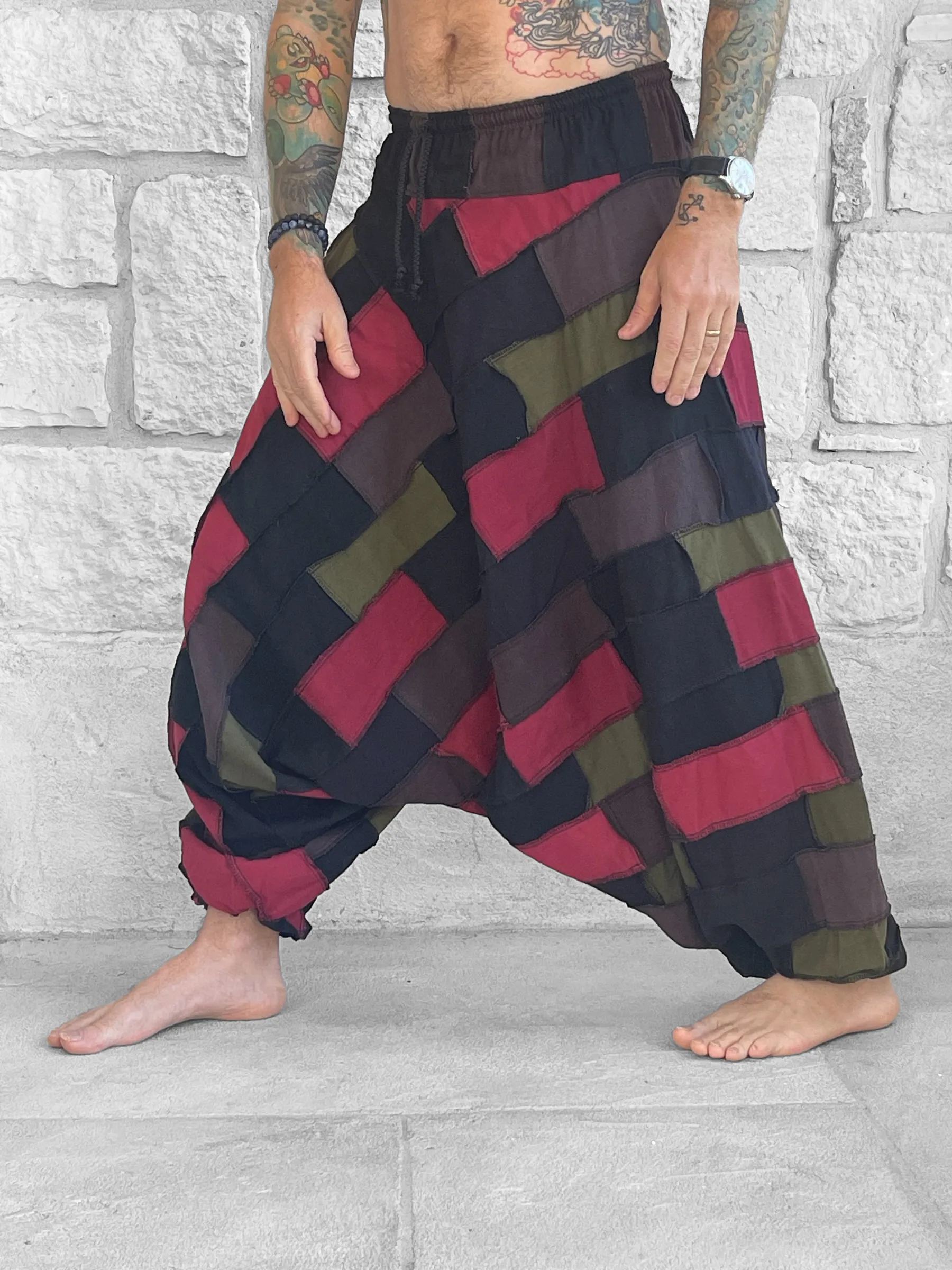 'Patchwork Harem' Peasant - Multi Colors