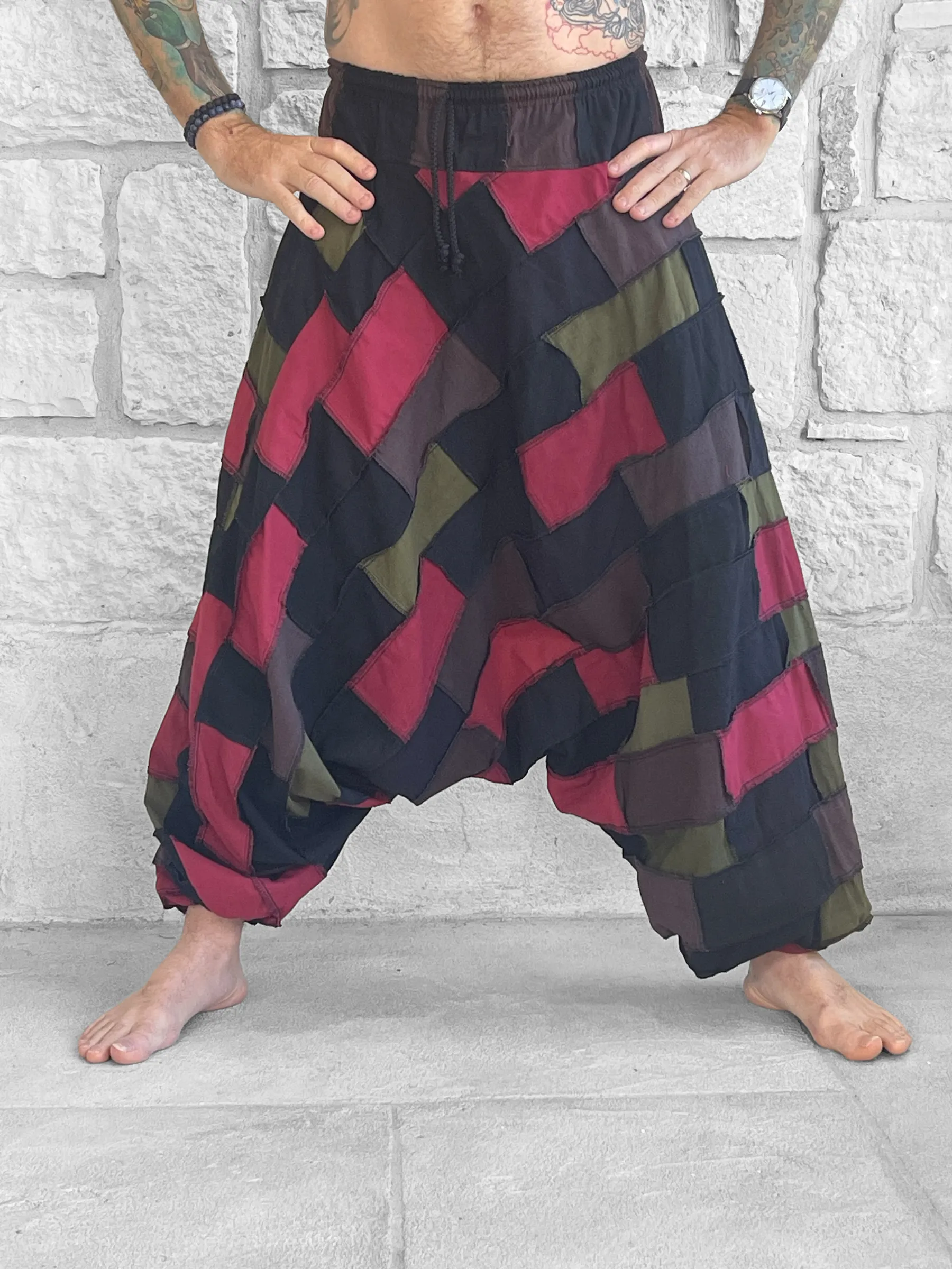 'Patchwork Harem' Peasant - Multi Colors