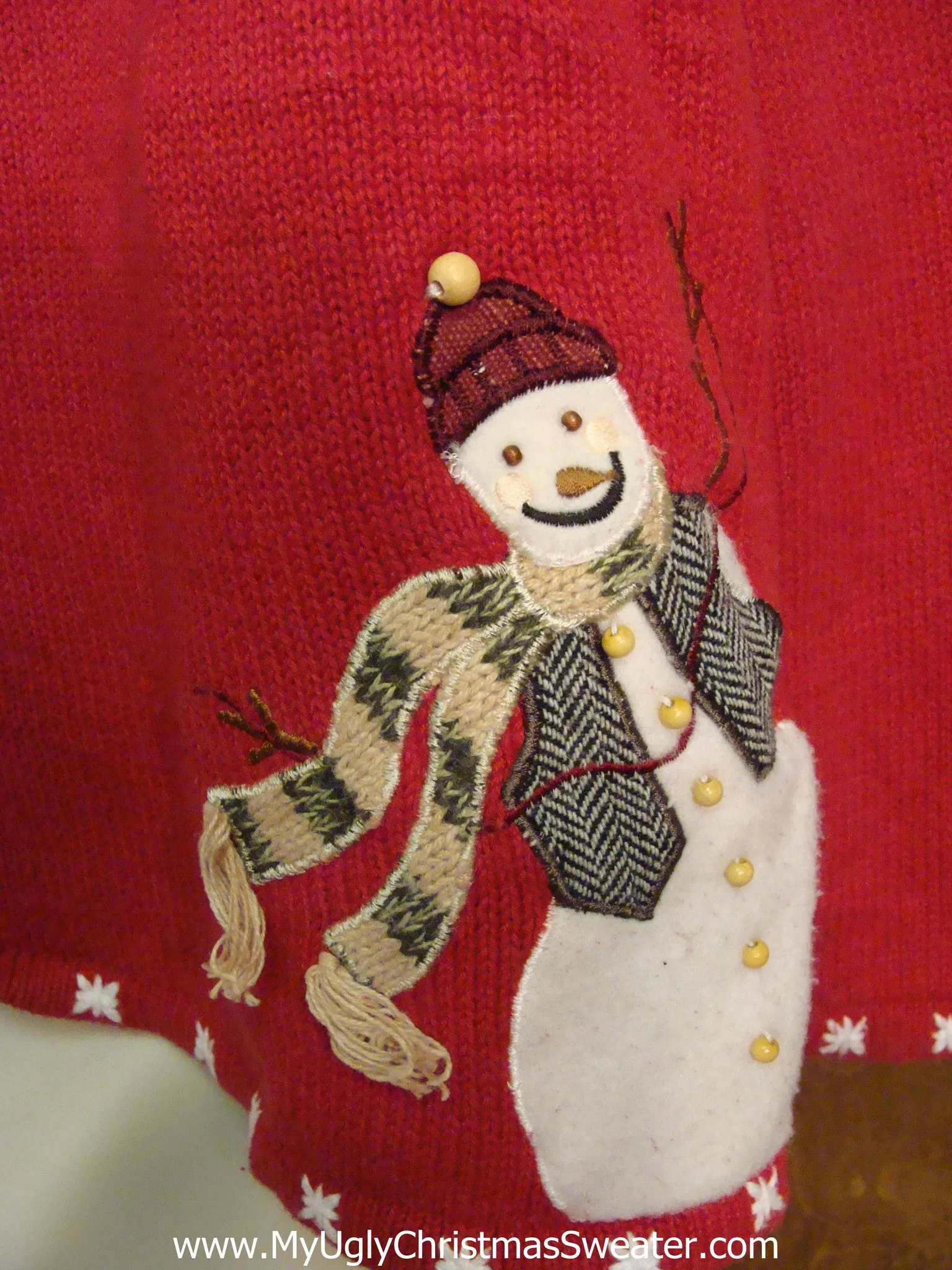 Peaking Snowmen Ugliest Bad Christmas Sweaters