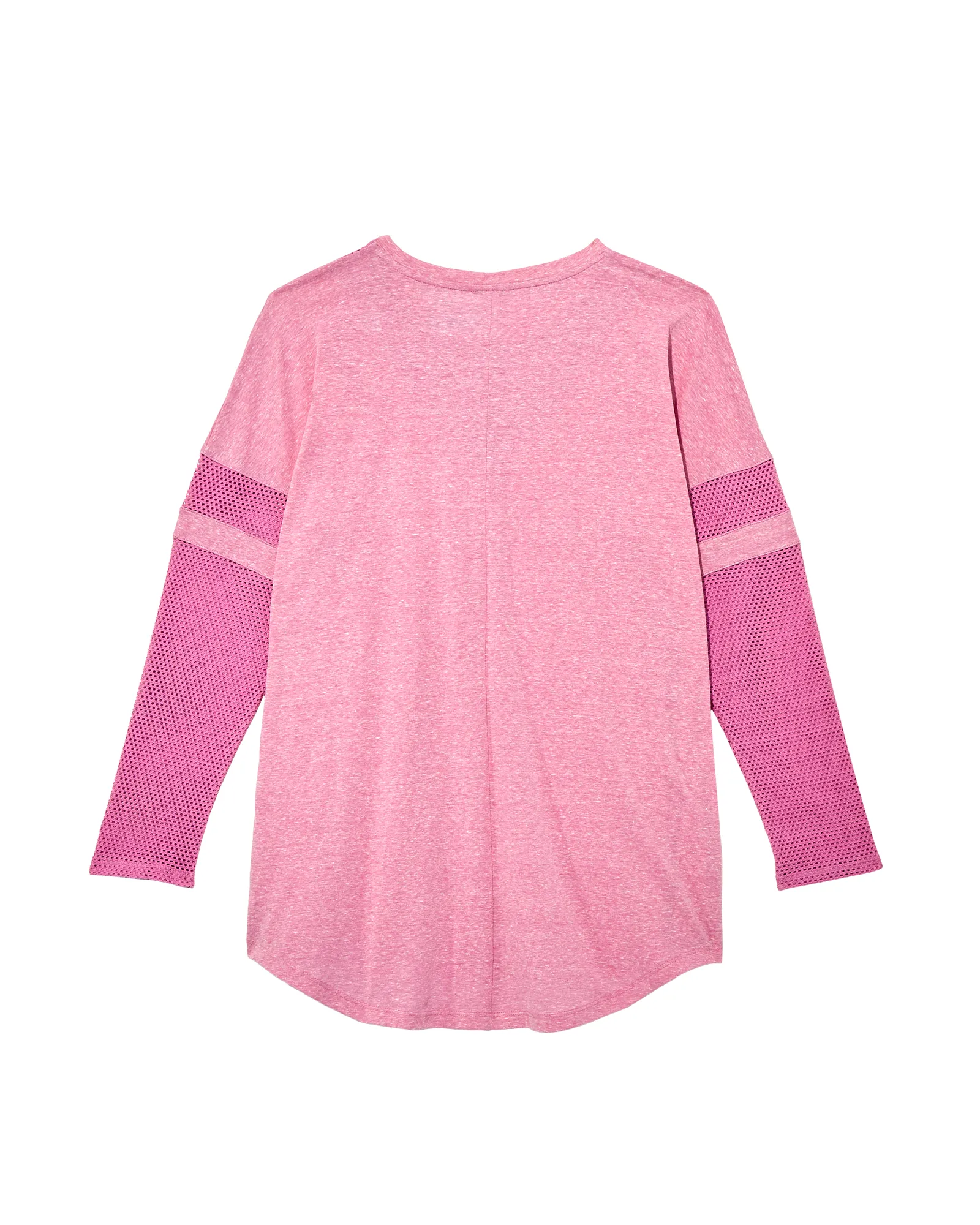 Poinsettia Tee with Mesh Detail | Pink