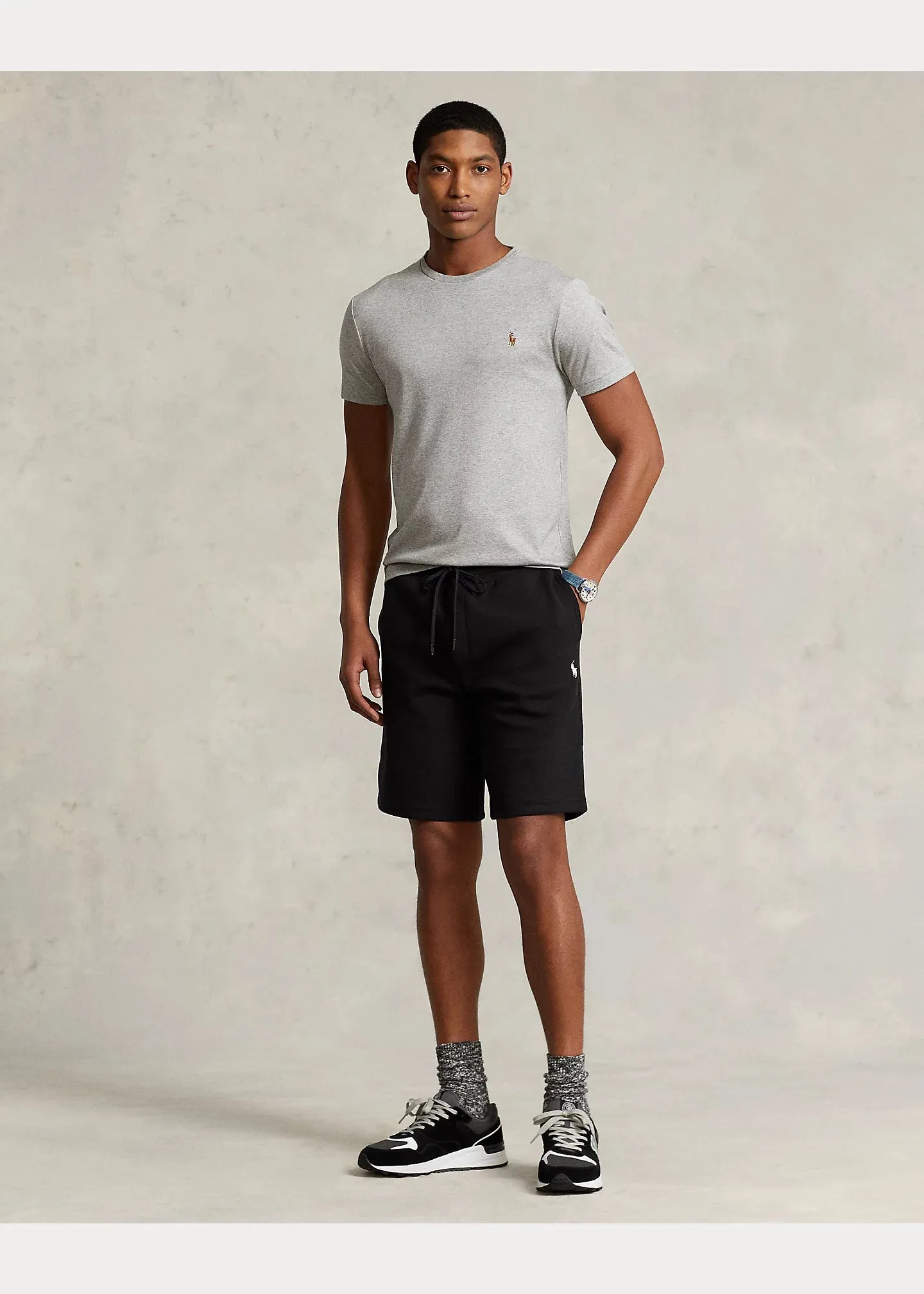 Ralph Lauren Custom Slim Fit Interlock Soft Cotton T-Shirt | Grey