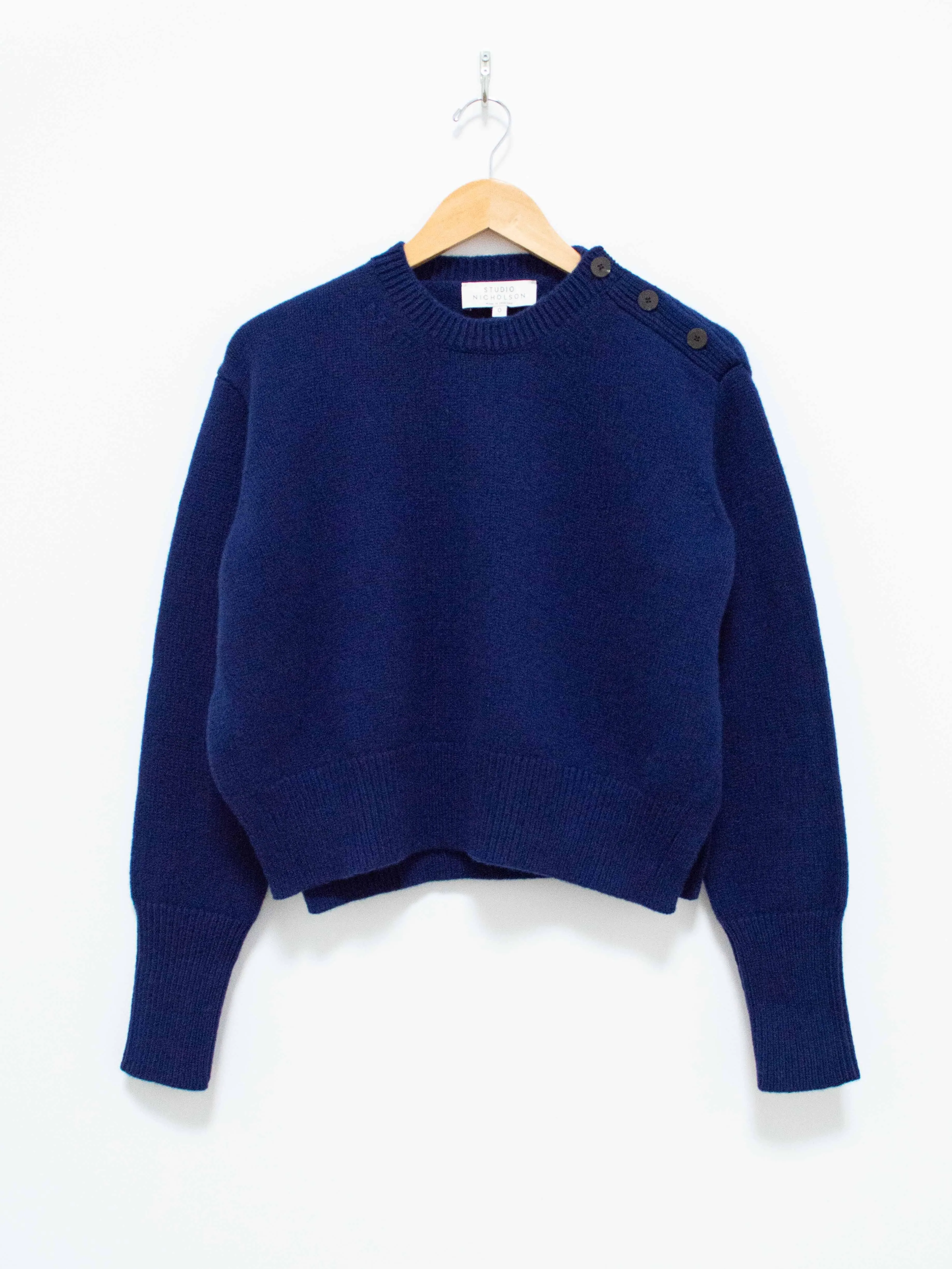 Serge British Side Split Knit - Deep Blue