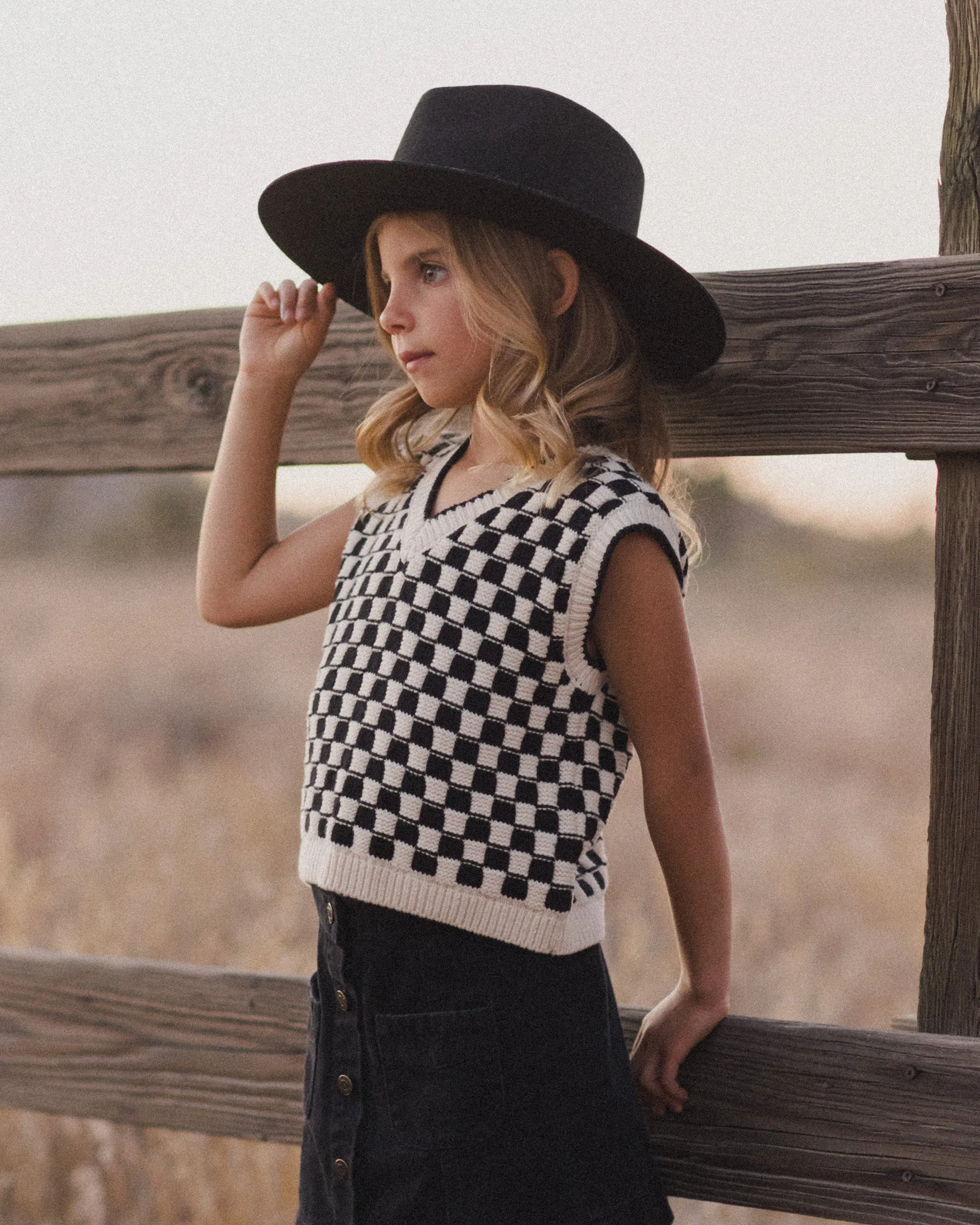 The Sweater Vest by Rylee   Cru - Check - KIDS